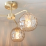 Dimple Ceiling Light - Brushed Gold (4)