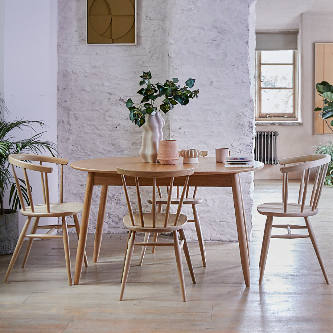 ercol teramo dining table and chairs